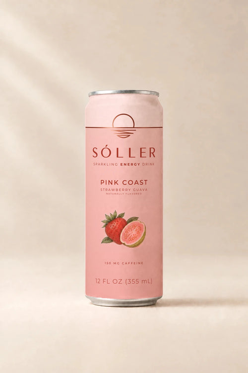 Sóller Pink Coast — Strawberry Guava sparkling energy can